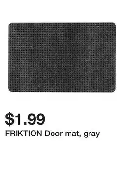 Ikea FRIKTION Door mat, gray offer