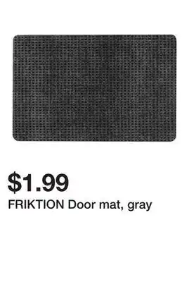 Ikea FRIKTION Door mat, gray offer