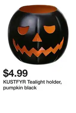 Ikea KUSTFYR Tealight holder, pumpkin black offer