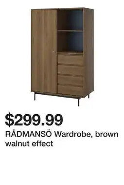 Ikea RÅDMANSÖ Wardrobe, brown walnut effect offer