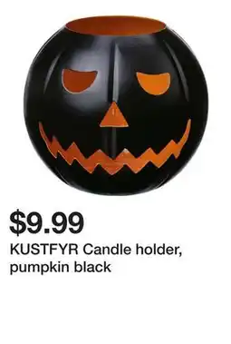 Ikea KUSTFYR Candle holder, pumpkin black offer