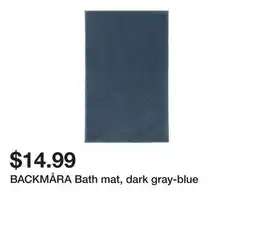 Ikea BACKMÅRA Bath mat, dark gray-blue offer