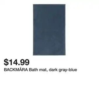 Ikea BACKMÅRA Bath mat, dark gray-blue offer