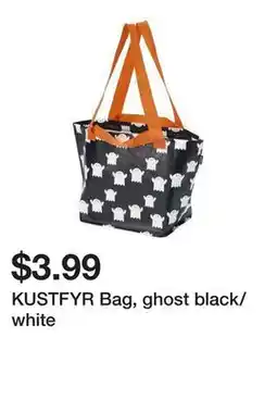 Ikea KUSTFYR Bag, ghost black/white offer