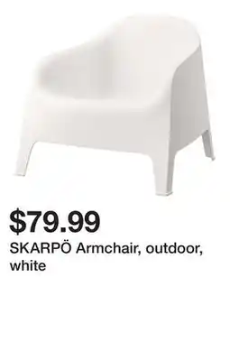 Ikea SKARPÖ Armchair, outdoor, white offer