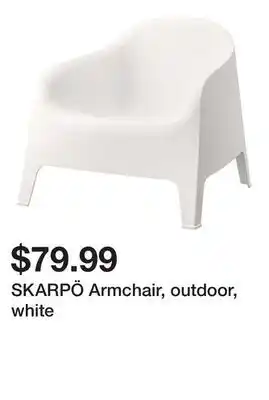 Ikea SKARPÖ Armchair, outdoor, white offer