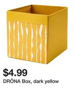 Ikea DRÖNA Box, dark yellow offer