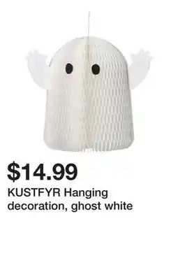 Ikea KUSTFYR Hanging decoration, ghost white offer
