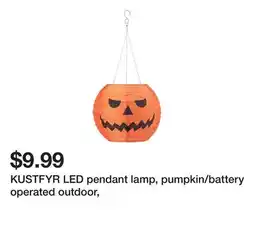 Ikea KUSTFYR LED pendant lamp, pumpkin/battery operated outdoor offer