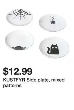 Ikea KUSTFYR Side plate, mixed patterns offer