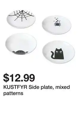 Ikea KUSTFYR Side plate, mixed patterns offer