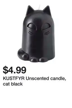 Ikea KUSTFYR Unscented candle, cat black offer
