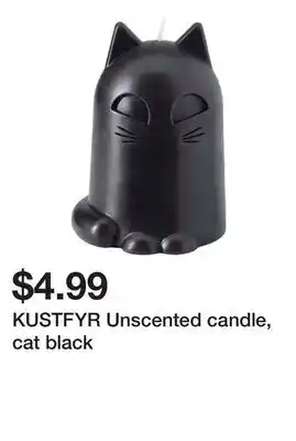 Ikea KUSTFYR Unscented candle, cat black offer