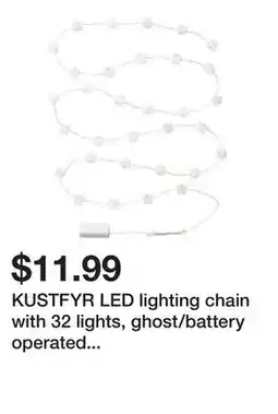 Ikea KUSTFYR LED lighting chain with 32 lights, ghost/battery operated indoor offer
