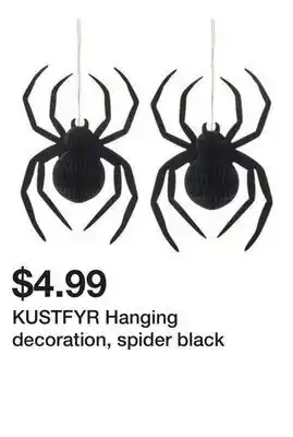 Ikea KUSTFYR Hanging decoration, spider black offer