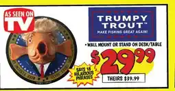 Ollie's AS SEEN ON TV TRUMPY TROUT offer