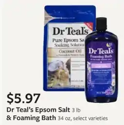 Fareway Dr Teal's Epsom Salt & Foaming Bath offer