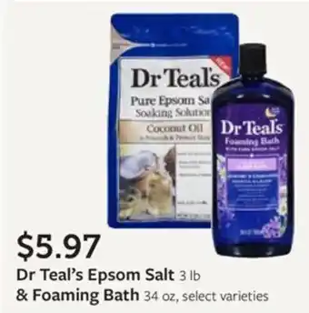 Fareway Dr Teal's Epsom Salt & Foaming Bath offer