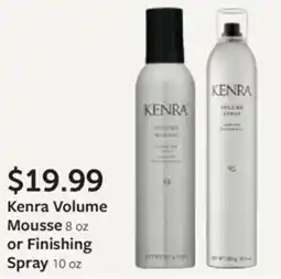 Fareway Kenra Volume Mousse or Finishing Spray offer