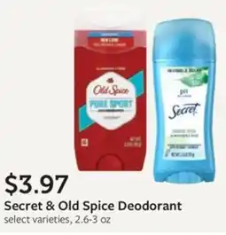 Fareway Secret & Old Spice Deodorant offer