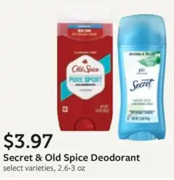 Fareway Secret & Old Spice Deodorant offer