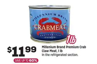 Grocery Outlet Millenium Brand Premium Crab Claw Meat, 1 lb offer