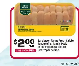 Grocery Outlet Sanderson Farms Fresh Chicken Tenderloins, Family Pack offer