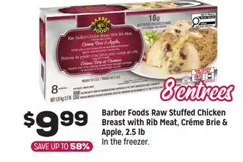 Grocery Outlet Barber Foods Raw Stuffed Chicken Breast with Rib Meat, Créme Brie & Apple, 2.5 lb offer