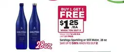 Grocery Outlet Saratoga Sparkling or Still Water, 28 oz offer