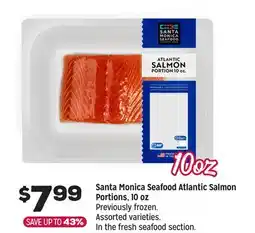Grocery Outlet Santa Monica Seafood Atlantic Salmon Portions, 10 oz offer