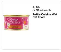 Walgreens Petite Cuisine Wet Cat Food offer