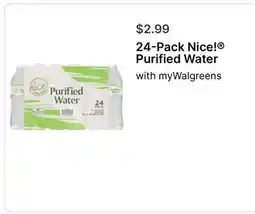 Walgreens 24-Pack Nice! Purified Water offer