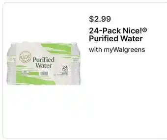 Walgreens 24-Pack Nice! Purified Water offer