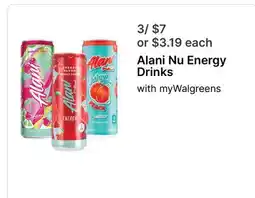 Walgreens Alani Nu Energy Drinks offer