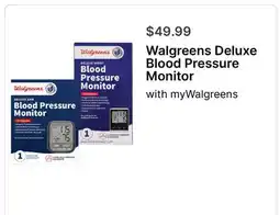 Walgreens Walgreens Deluxe Blood Pressure Monitor offer