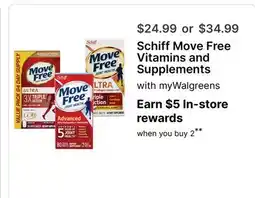 Walgreens Schiff Move Free Vitamins and Supplements offer