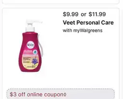 Walgreens Veet Personal Care offer