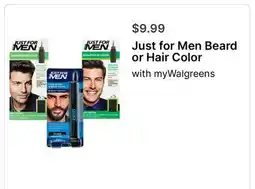Walgreens Just for Men Beard or Hair Color offer