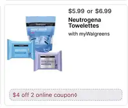 Walgreens Neutrogena Towelettes offer