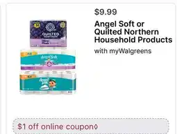 Walgreens Angel Soft or Quilted Northern Household Products offer