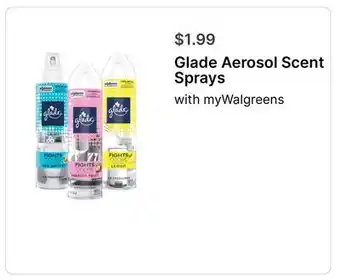 Walgreens Glade Aerosol Scent Sprays offer