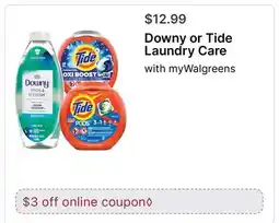 Walgreens Downy or Tide Laundry Care offer