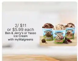 Walgreens Ben & Jerry's or Yasso Ice Cream offer