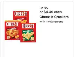 Walgreens Cheez-It Crackers offer
