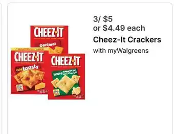 Walgreens Cheez-It Crackers offer