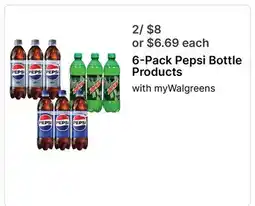 Walgreens 6-Pack Pepsi Bottle Products offer