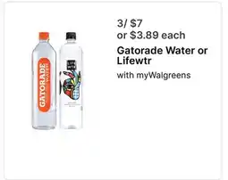 Walgreens Gatorade Water or Lifewtr offer