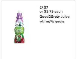 Walgreens Good2Grow Juice offer