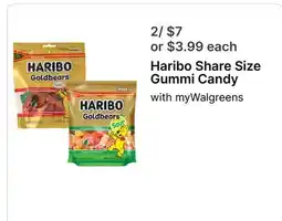 Walgreens Haribo Share Size Gummi Candy offer
