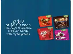 Walgreens Hershey's Share Size or Pouch Candy offer